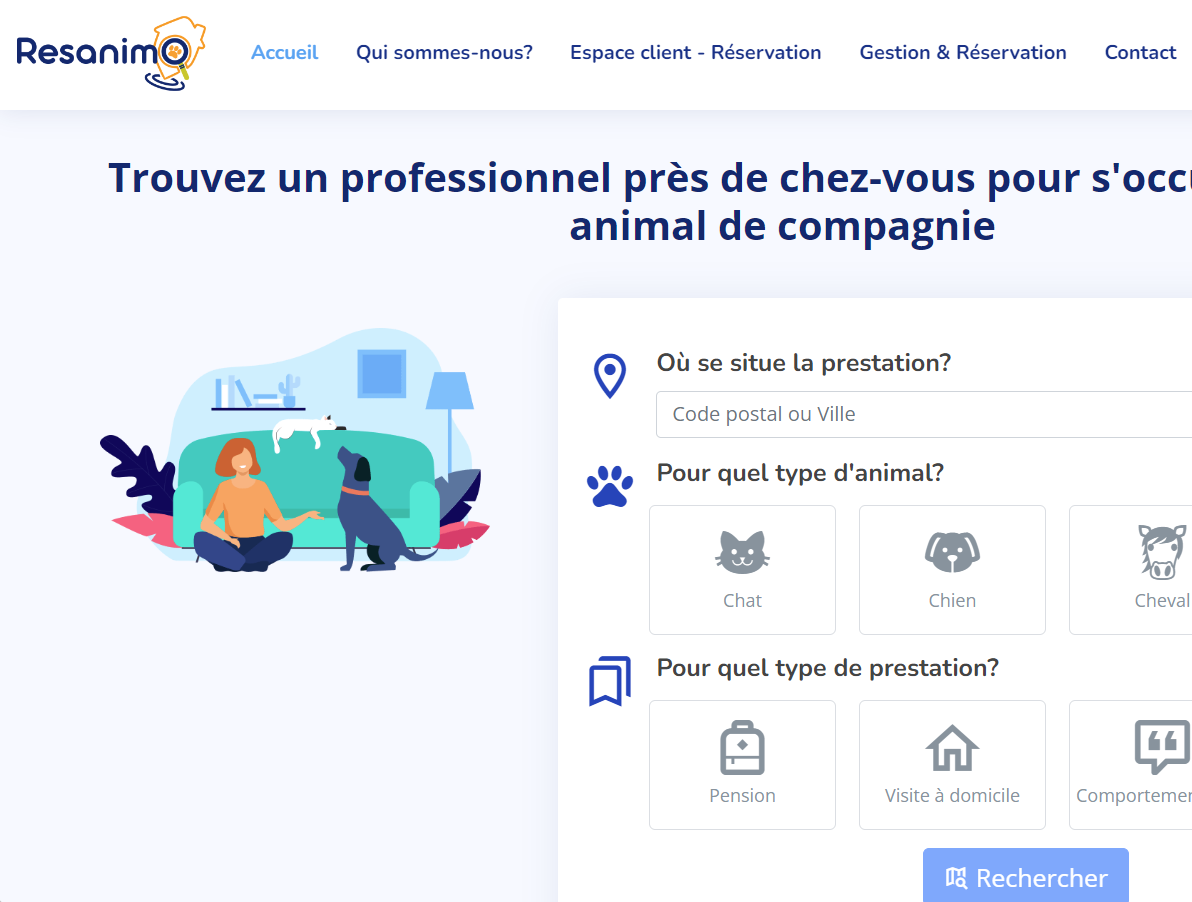 Resanimo, la plateforme digitale dÃ©diÃ©e Ã  la garde dâ€™animaux